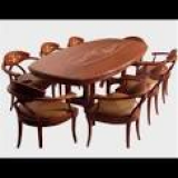 DINING SET THAI GIFT FURNITURE of PEARLS THAI CONTEMPORARY ART _plywood panel 9 PCS_edition of 2560